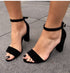 MIU BOLD SİYAH SÜET SANDALET